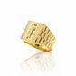 10K Yellow Gold - Diamond Cut Jesus Religious Ring