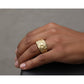 Nugget Square Ring - 10K Yellow Gold