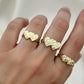 10K Solid Gold Double Heart Nugget Ring Multiple Sizes– Love Heart Ring for Women & Girls – All Ring Sizes – Jewelry