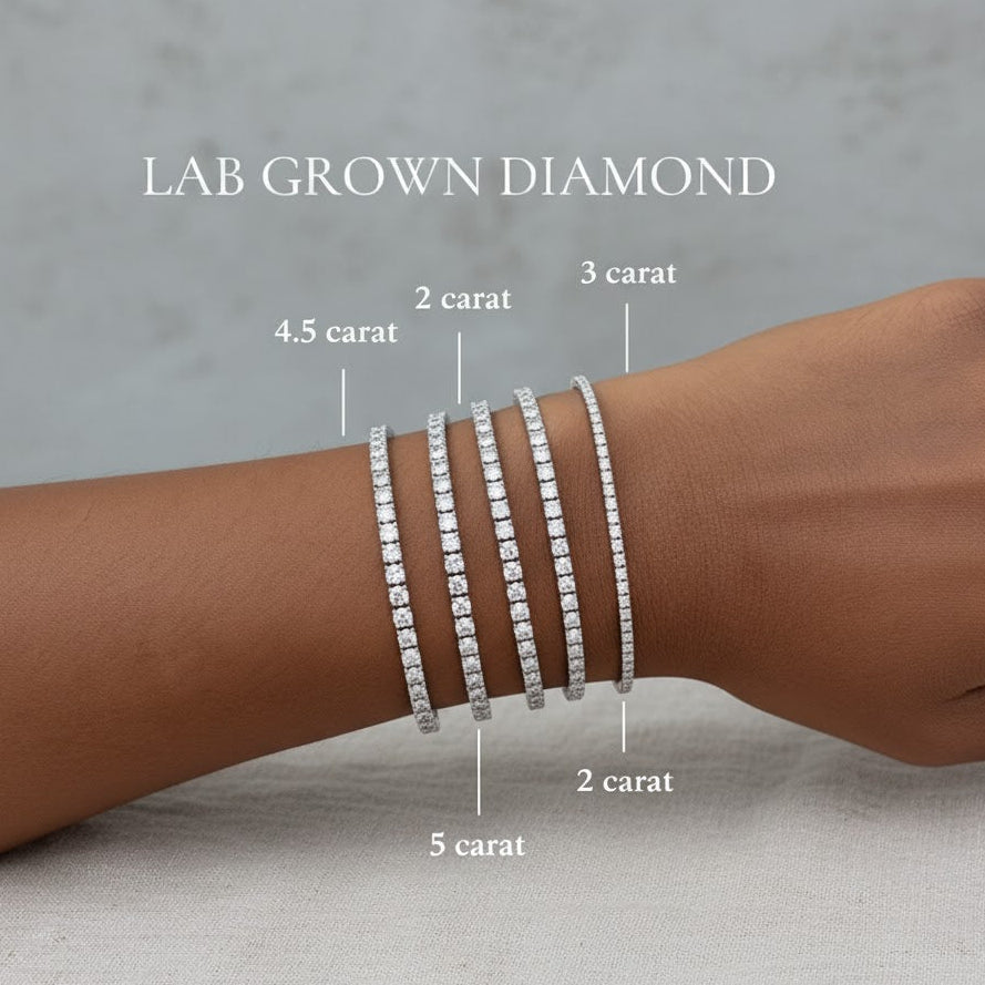 Tennis Bracelet - Natural Diamonds - 14K Yellow Gold