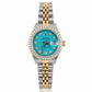 Rolex Datejust Diamond Bezel Watch 26mm Turquoise Diamond Dial | 1.10ct