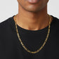 Figaro Link Chain Necklace - 14K Yellow Gold - Solid