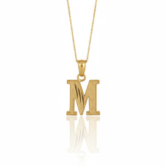 Initial Pendant - 10K Yellow Gold