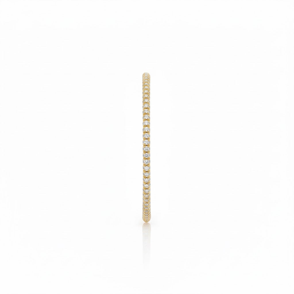 Pulsera de cadena de hielo - Oro pavé amarillo de 14 quilates