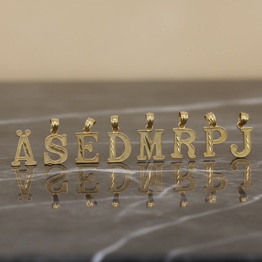 Initial Pendant - 10K Yellow Gold