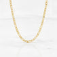 Figaro Link Chain Necklace - 14K Yellow Gold - Hollow