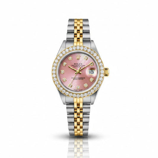 Rolex Datejust Diamond Bezel Watch 26mm Pink Diamond Dial | 1.10ct