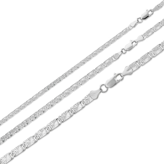 Valentino Link Chain Necklace Or Bracelet - 925 Sterling Silver