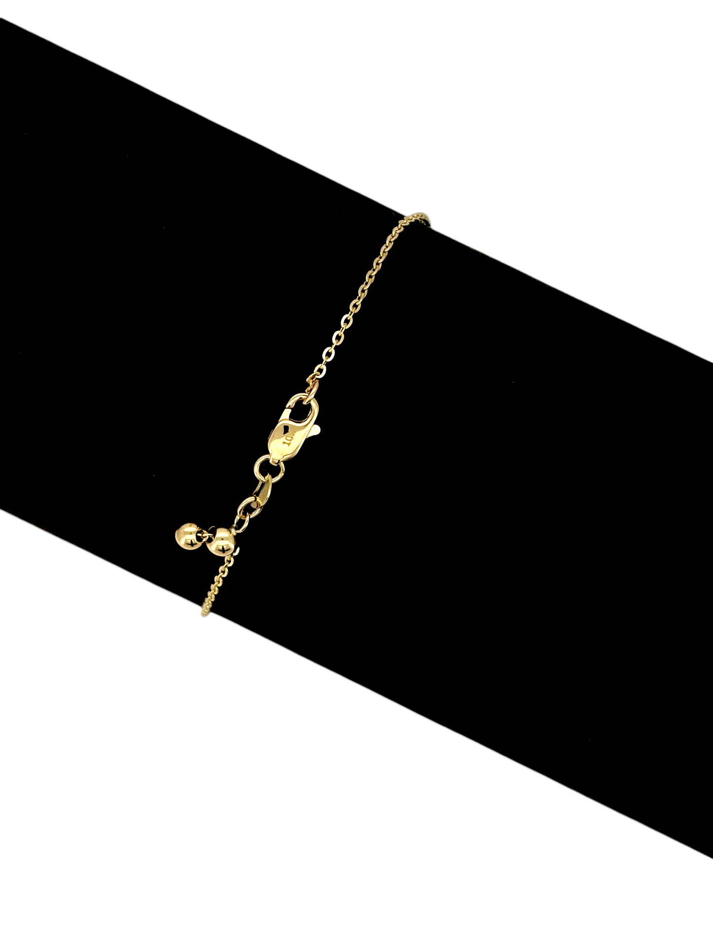 10K Yellow Gold Clover Leaf Bracelet – Adjustable Lucky Charm Jewelry