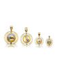 World Globe Spinning Ring Pendant - 10K Gold